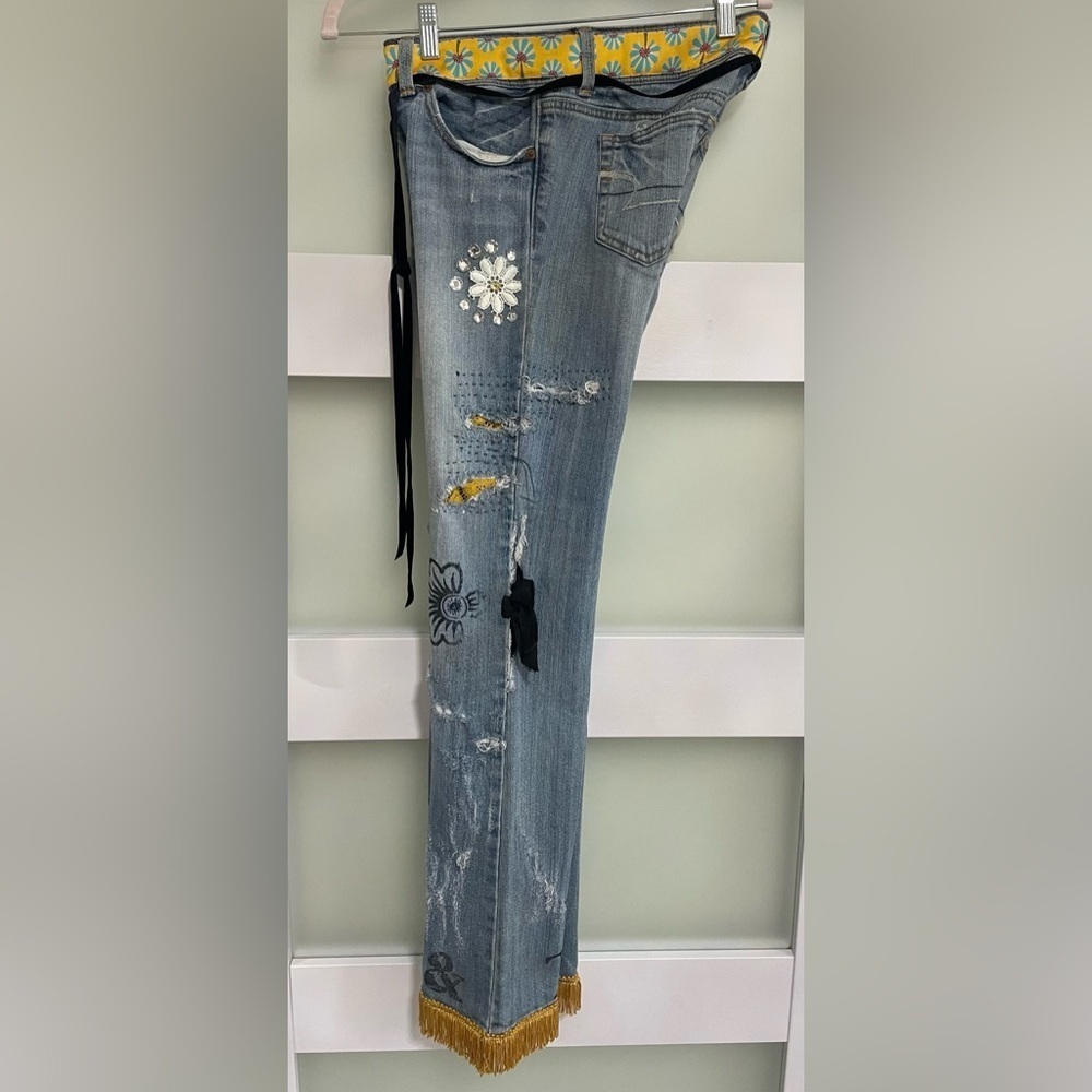 Restored by Design Upcycled American Eagle Jeans – One of a Kind Artisan Denim - Picture 4 of 13